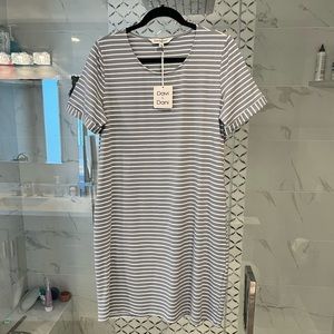 Davi and Dani | Blue and White Pinstripe Dress | NWT